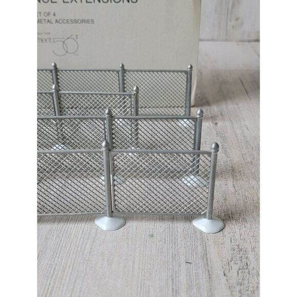 Dept 56 52353 Chain Link Fence Extensions snow village accessory Xmas set - Picture 9 of 11